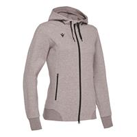 Lyre Full Zip Hooded Jacket W GRY XS Hettejakke i bomullsmiks til dame